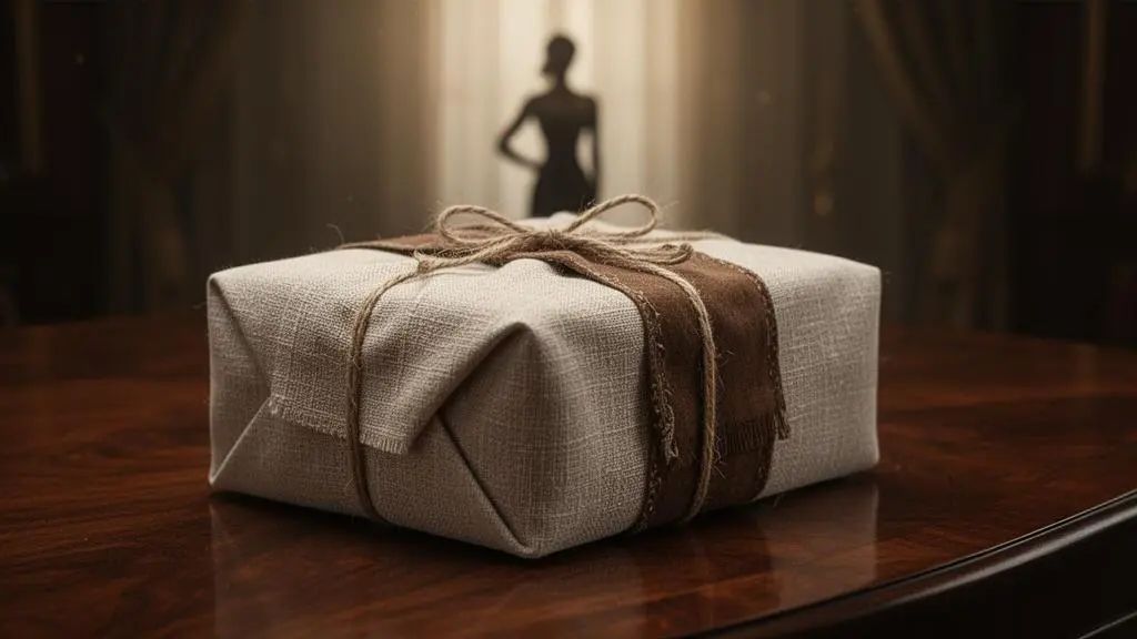 Remise élégante d'un cadeau artisanal unique à un intervenant lors d'un événement professionnel